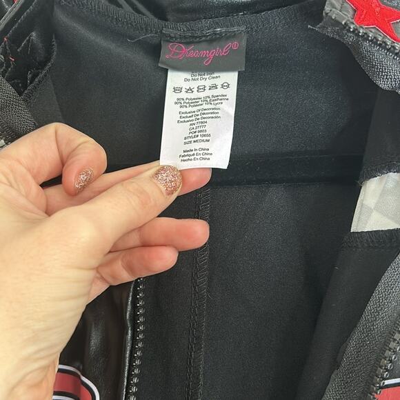 Dreamgirls - Size Medium- nascar racer costume- bodysuit- long sleeve- biker - Picture 4 of 6